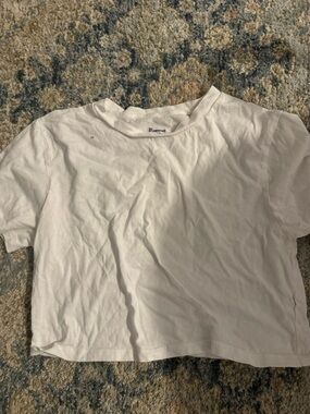 No Boundaries White Crewneck Crop Tee